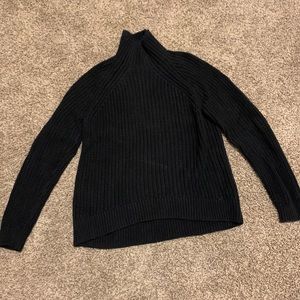 Chunky black turtleneck sweater
